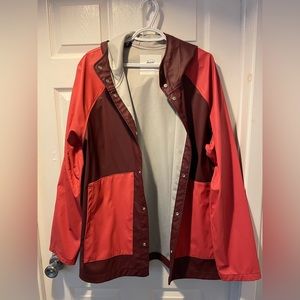 Herschel XL Red Raincoat with Hood